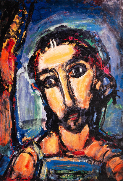 Georges ROUAULT : Le Christ pensif - Lithographie
