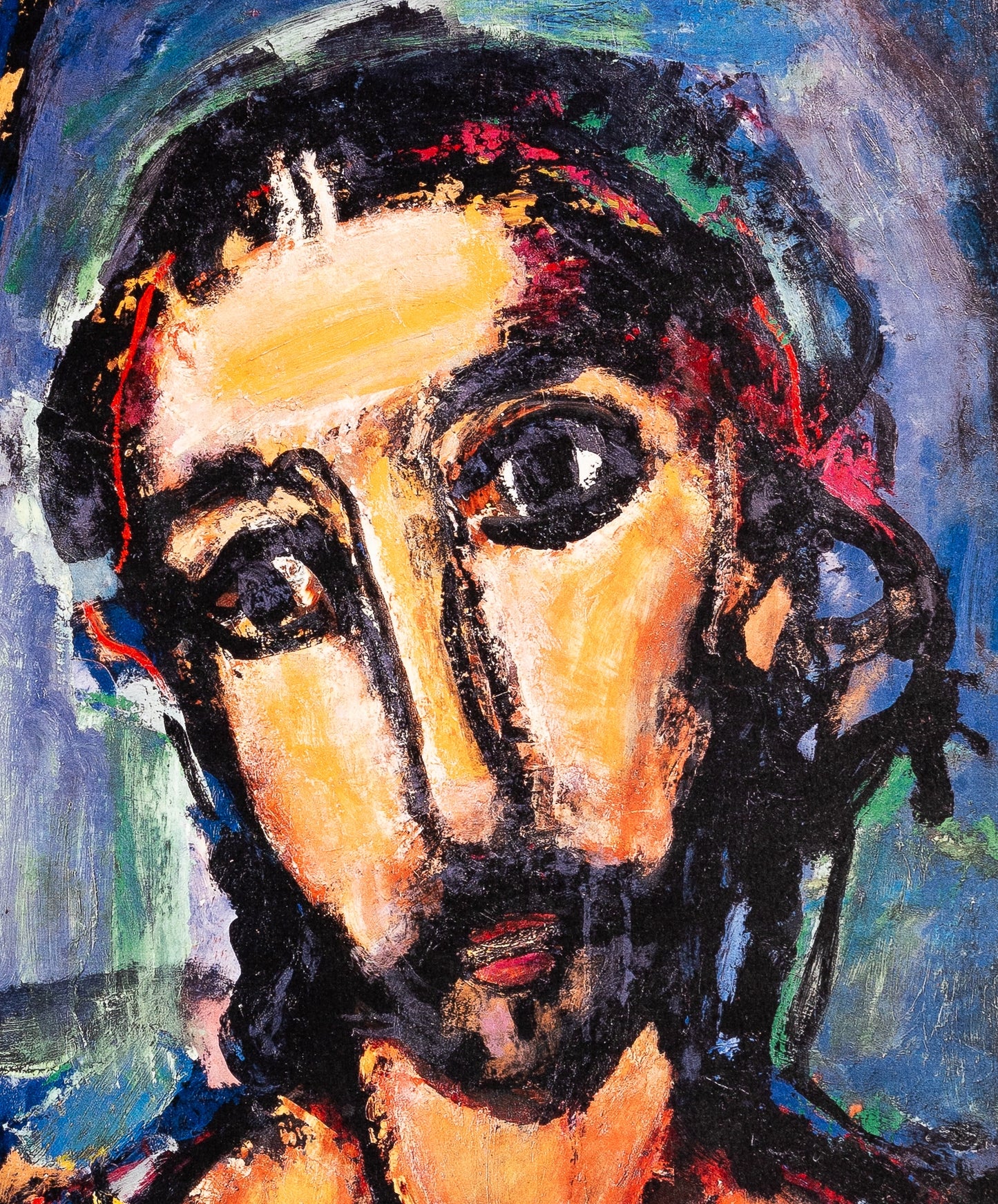 Georges ROUAULT : Le Christ pensif - Lithographie