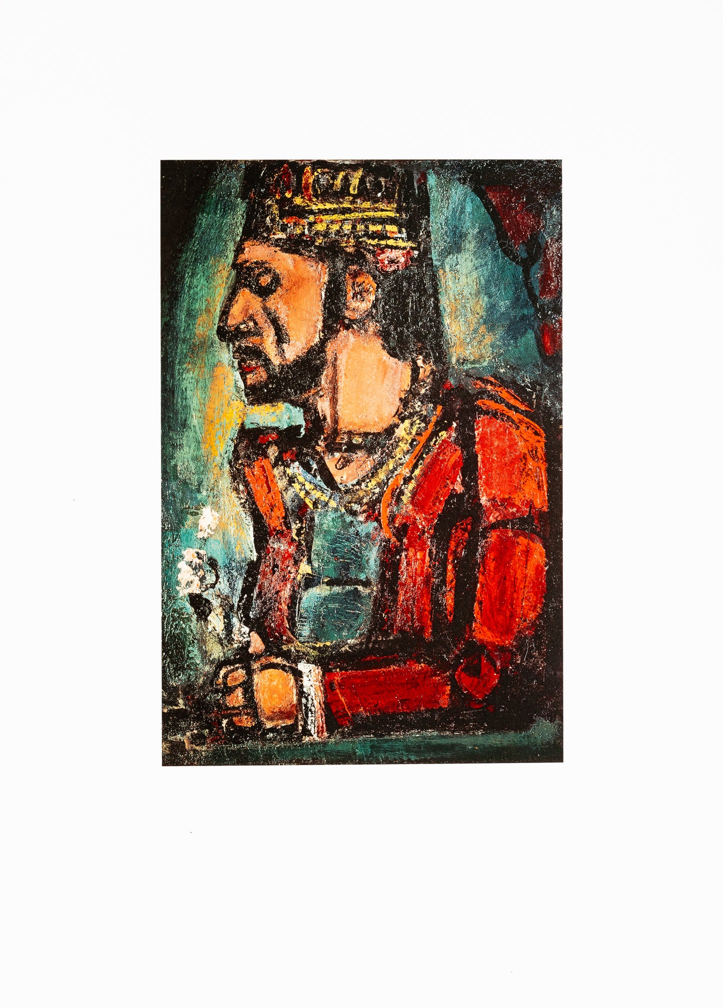 Georges ROUAULT : Le Roi Couronné - Lithographie