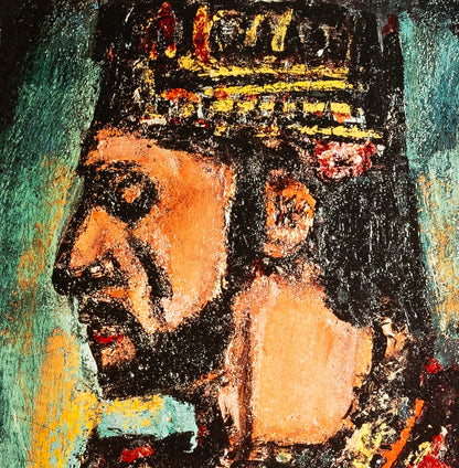 Georges ROUAULT : Le Roi Couronné - Lithographie