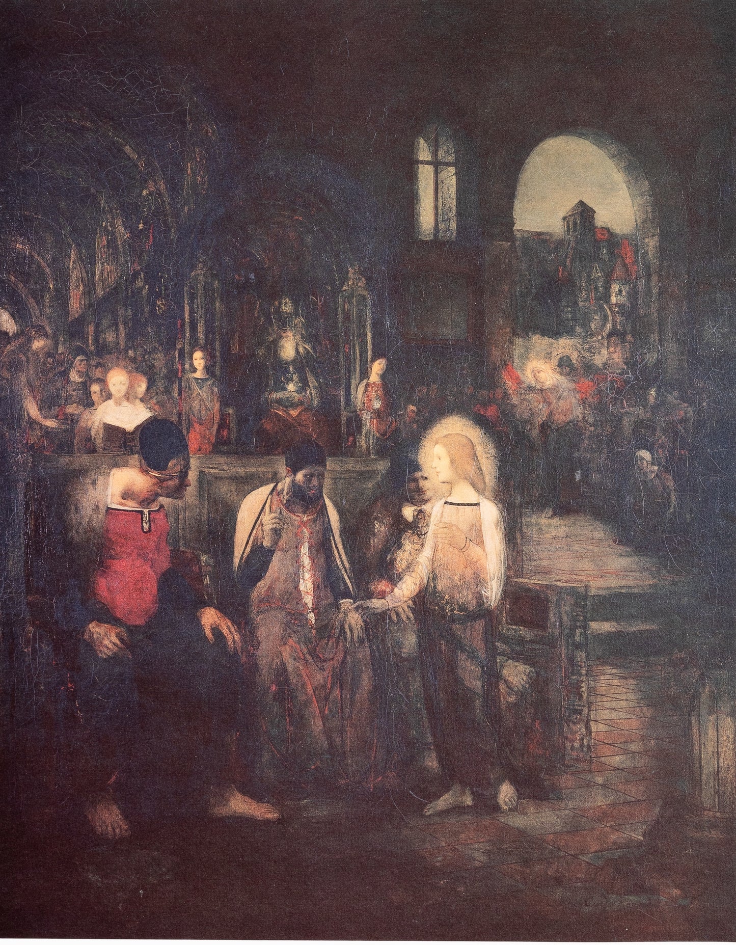 Georges ROUAULT: el Niño Jesús entre los Reyes Magos - Litografía