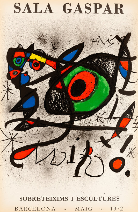 Joan MIRO : Sobreteixims i Escultures - Affiche en lithographie originale signée