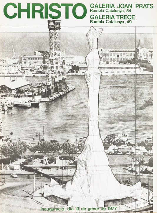 CHRISTO : Vue sur le fleuve - Affiche originale d’époque