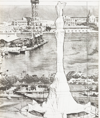 CHRISTO : Vue sur le fleuve - Affiche originale d’époque