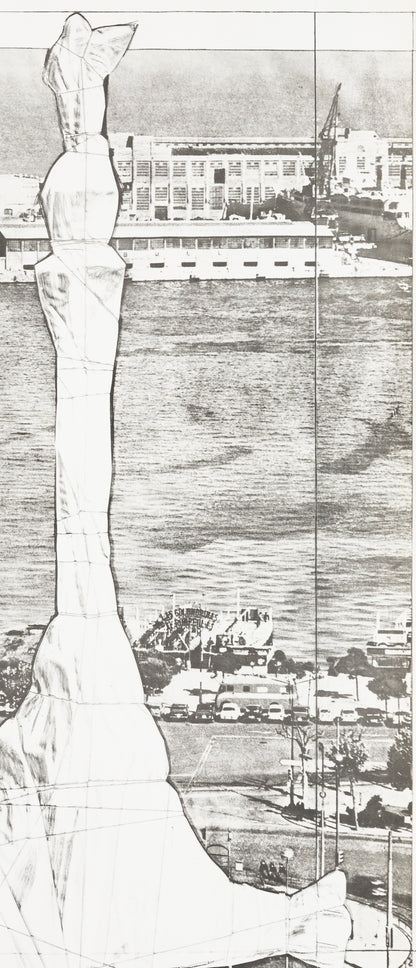 CHRISTO : Vue sur le fleuve - Affiche originale d’époque