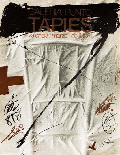 Antoni TAPIES : Galeria Punto - Affiche originale signée