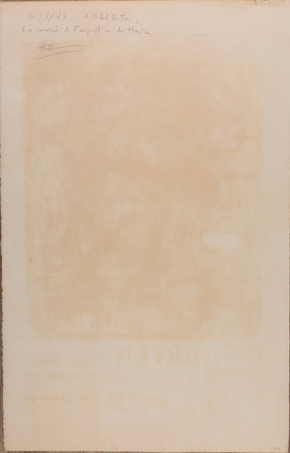 Camille BRYEN : Composition bleue - Lithographie originale signée