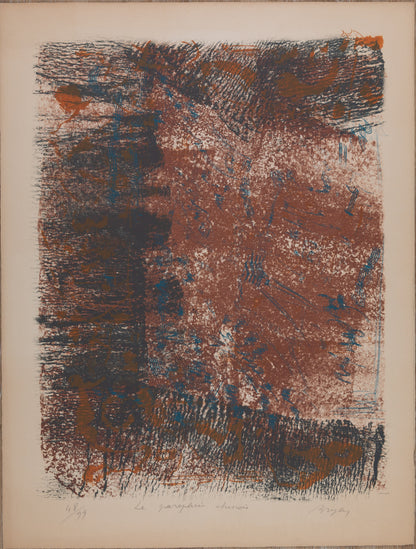 Camille BRYEN : Le parapluie chinois - Lithographie originale signée
