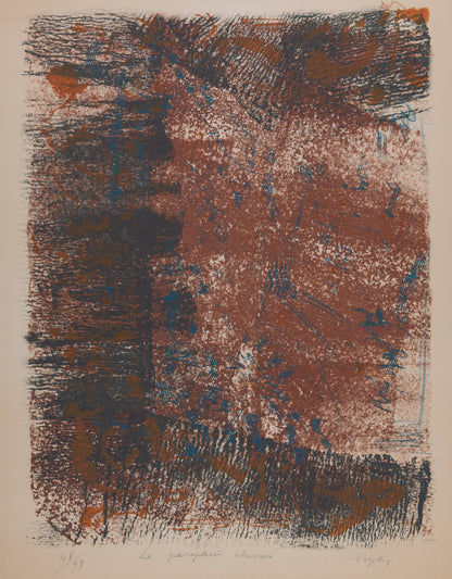 Camille BRYEN : Le parapluie chinois - Lithographie originale signée