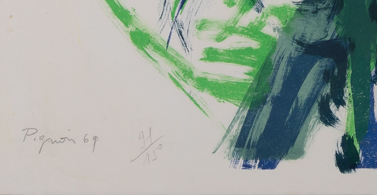 Edouard PIGNON : Les plongeurs - Lithographie originale signée