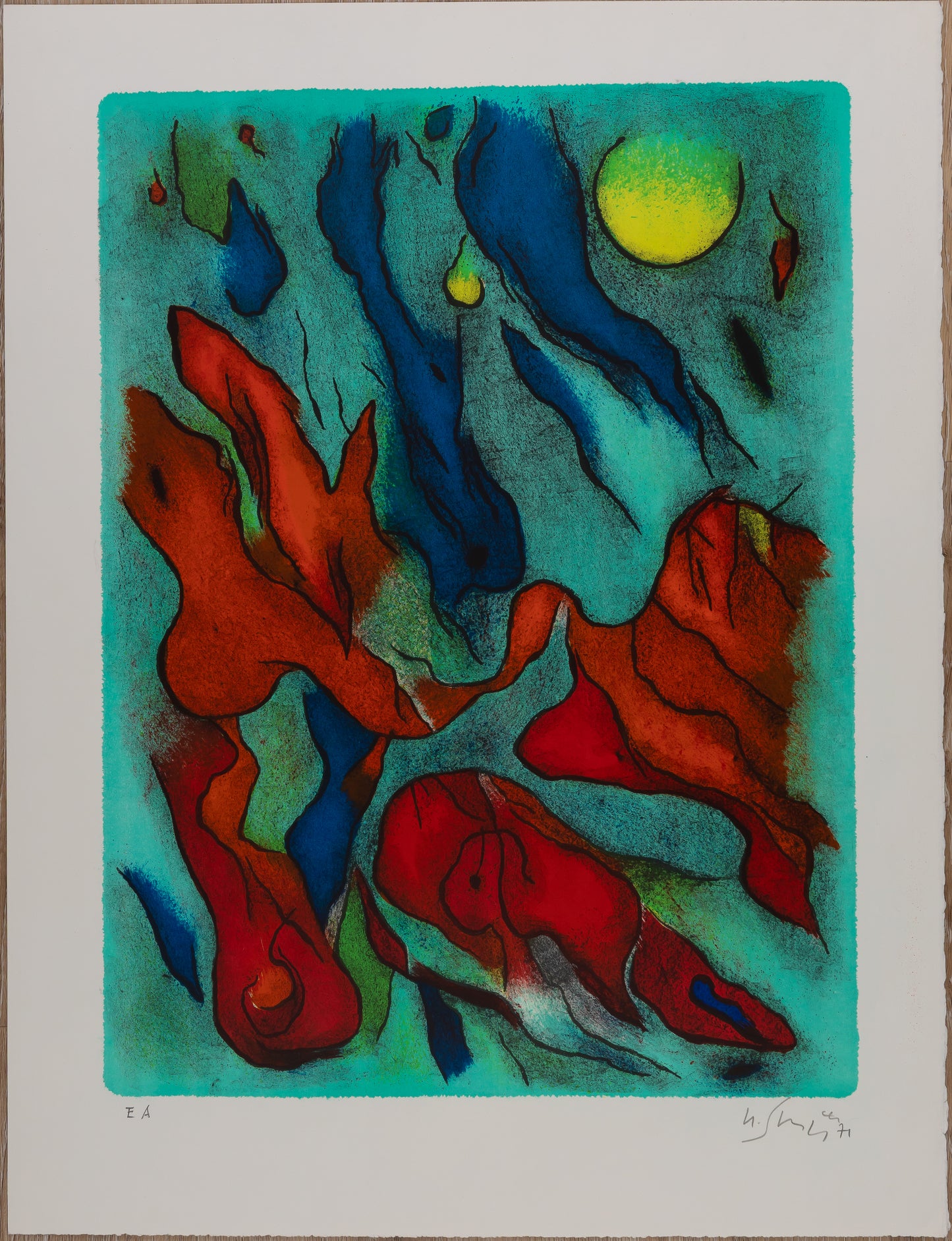 Gustave SINGIER : Envol - Lithographie originale signée