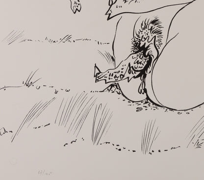 André MASSON : Erotique aux poissons - Lithographie originale signée
