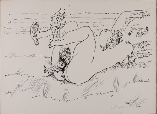 André MASSON : Erotique aux poissons - Lithographie originale signée