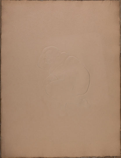 Antoniucci VOLTI : Femme pensive - Gaufrage original