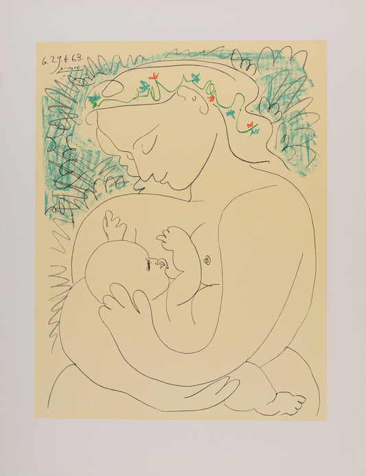 Pablo PICASSO : Maternité - Lithographie signée
