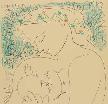 Pablo PICASSO : Maternité - Lithographie signée