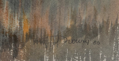 Jacques NOURY : Paysage - Aquarelle originale signée