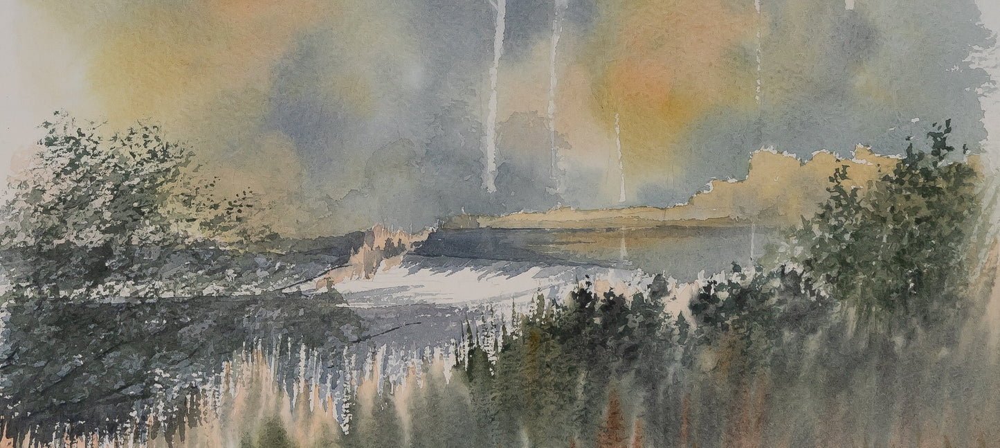 Jacques NOURY : Paysage - Aquarelle originale signée