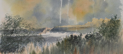 Jacques NOURY : Paysage - Aquarelle originale signée