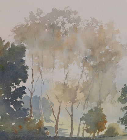 Jacques NOURY : Au bord de la forêt - Aquarelle originale signée