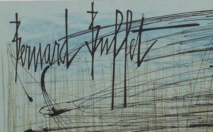 Bernard BUFFET : Château de Culan - Lithographie originale signée