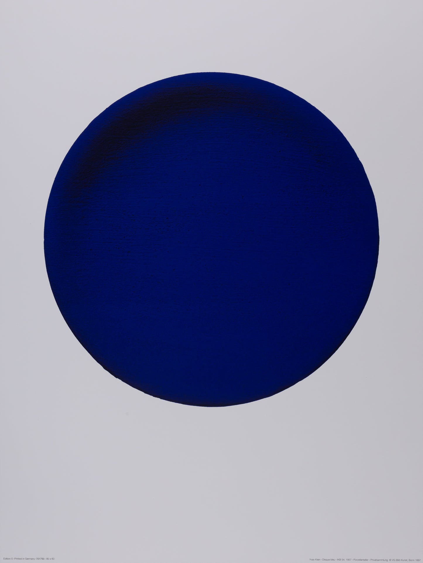 Yves KLEIN : Disque bleu (IKB 54) - Affiche originale en couleurs