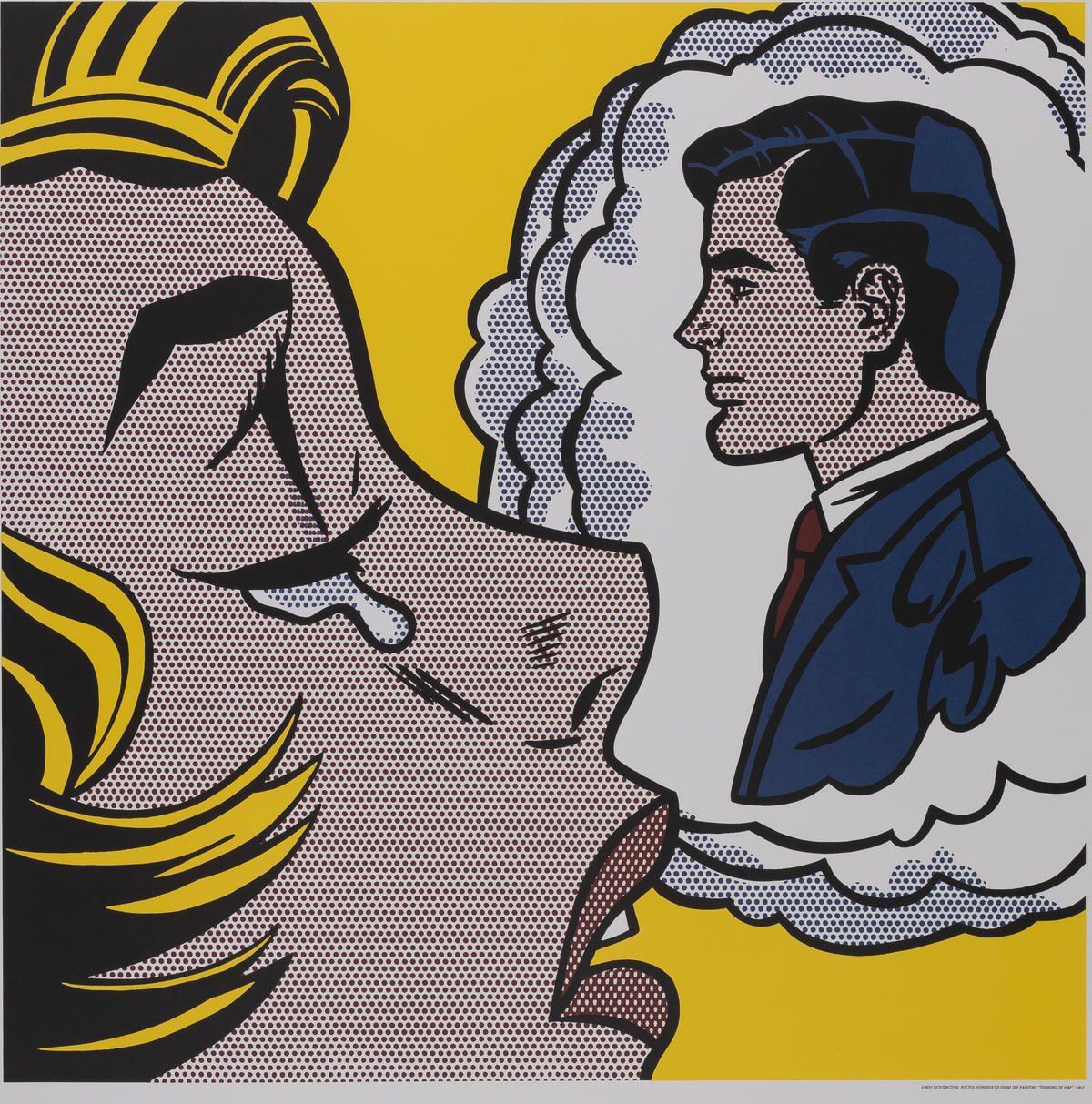 Roy LICHTENSTEIN : Thinking of him - Lithographie