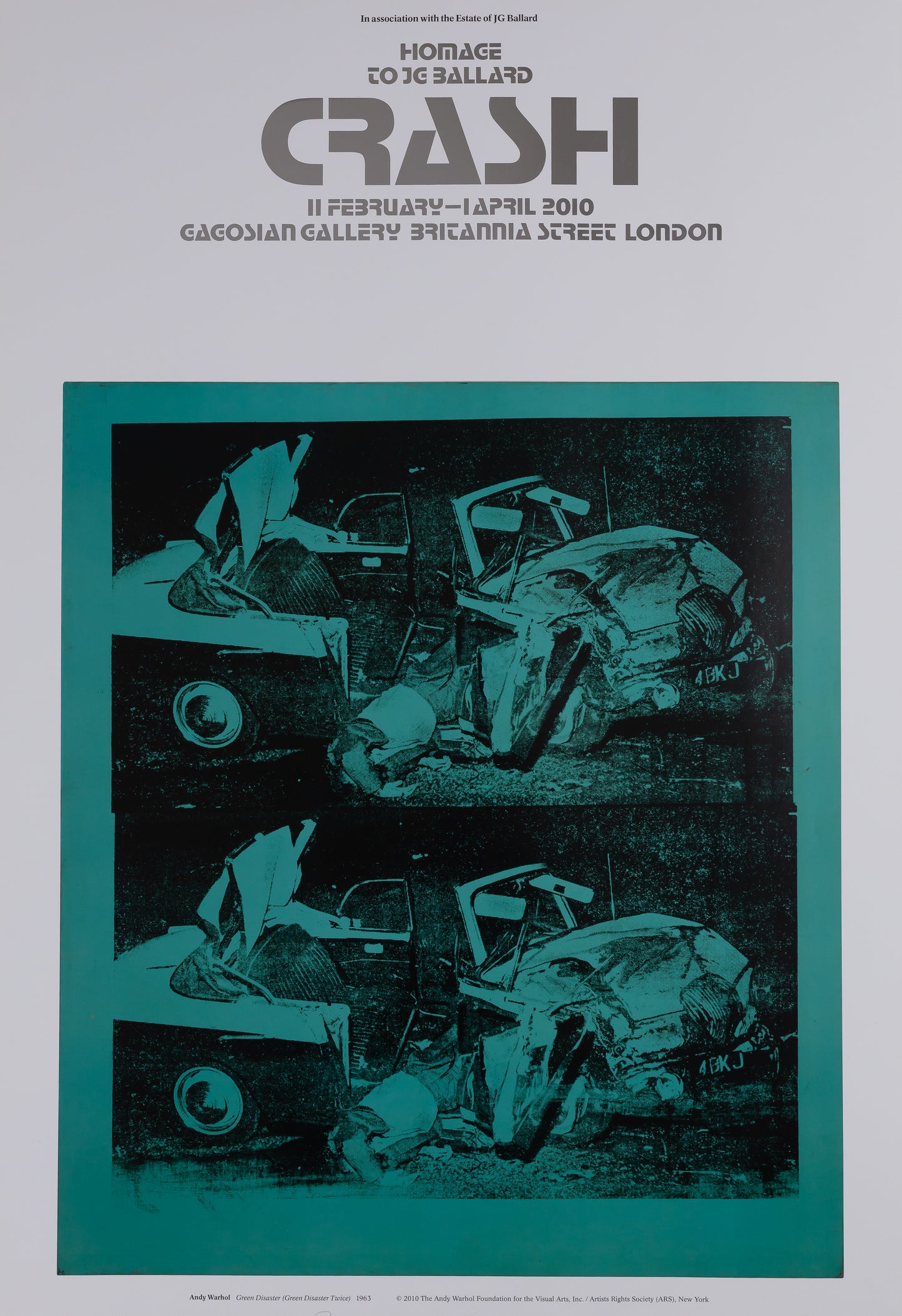 Andy WARHOL : Green disaster - Affiche originale en couleurs