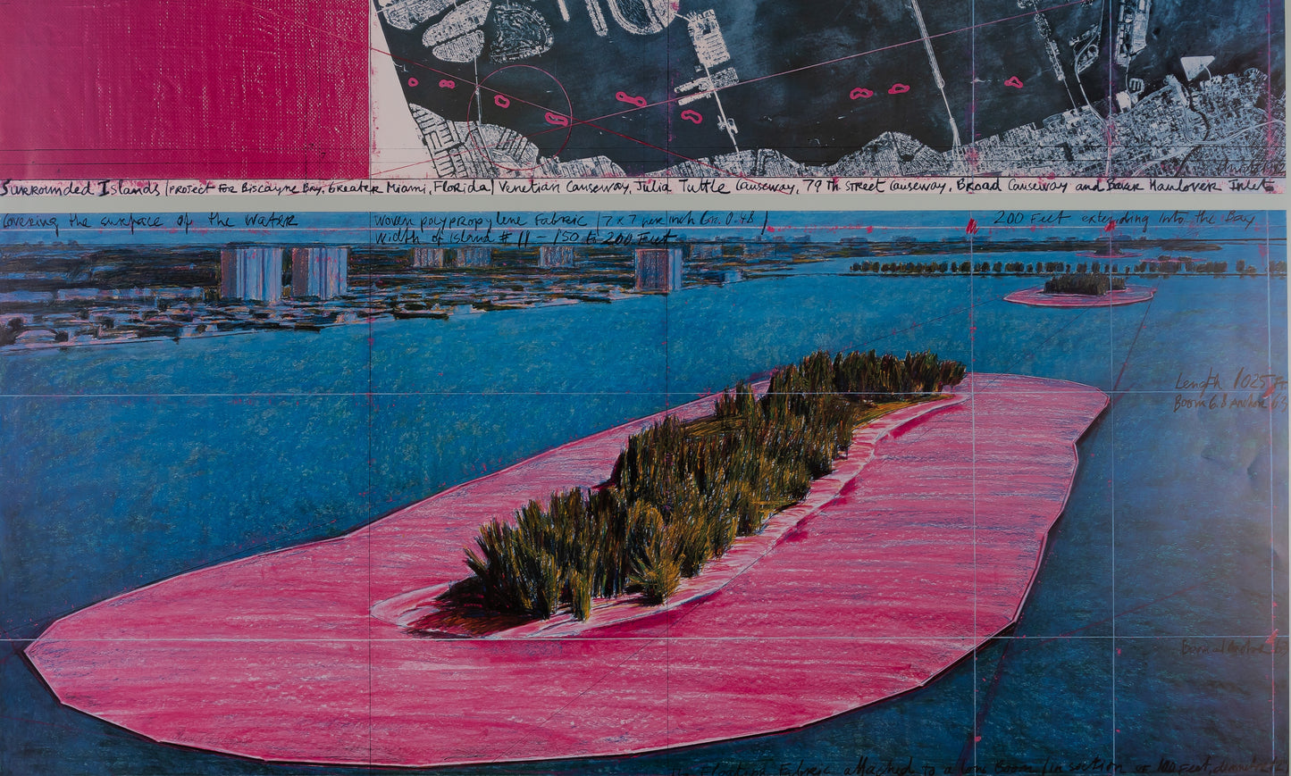 CHRISTO : Surrounded Islands - Affiche originale