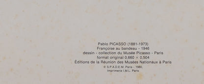 Pablo PICASSO : Françoise au bandeau - Lithographie