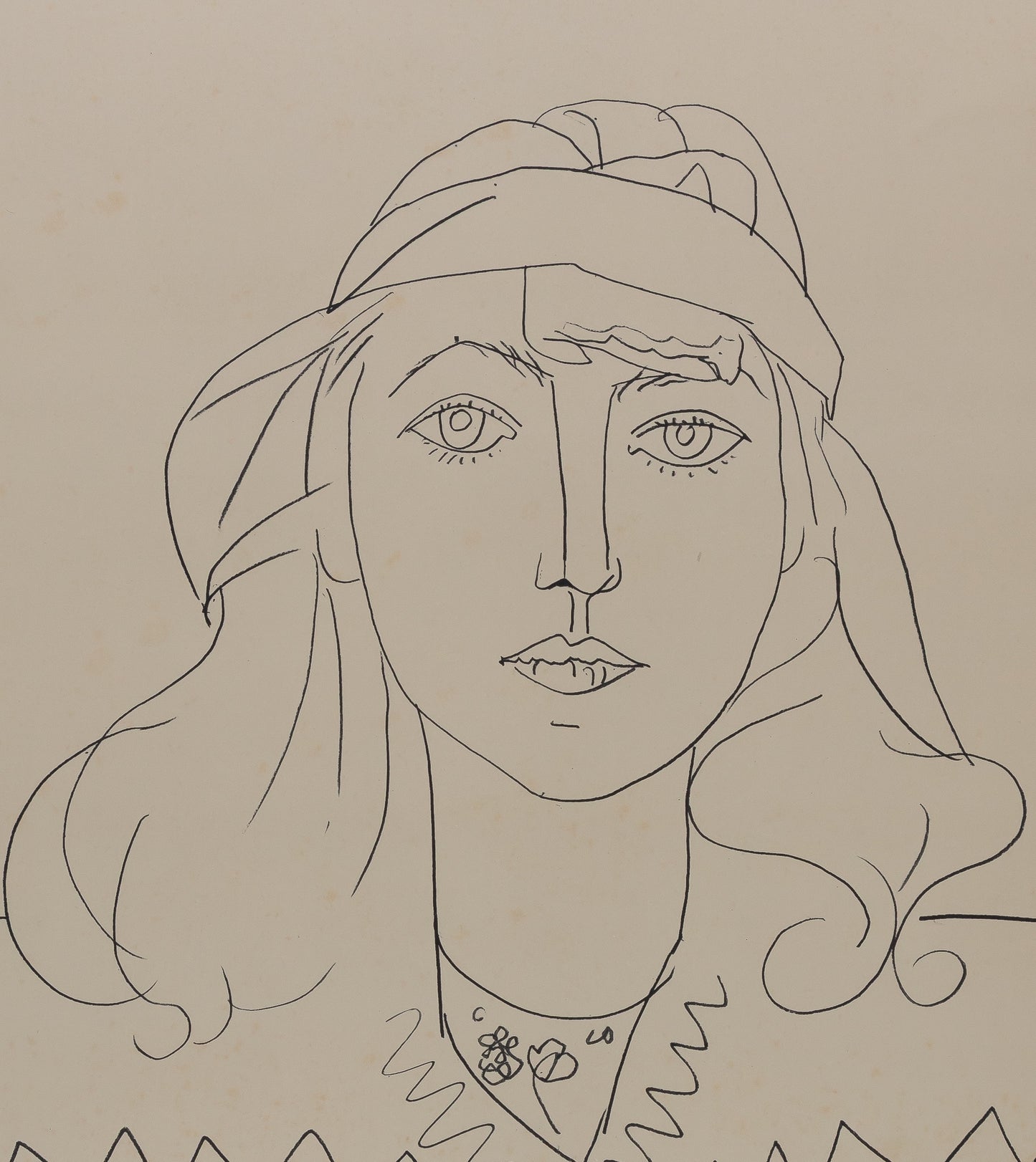Pablo PICASSO : Françoise au bandeau - Lithographie