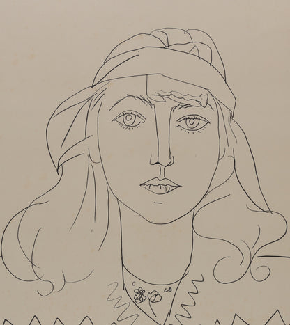 Pablo PICASSO : Françoise au bandeau - Lithographie