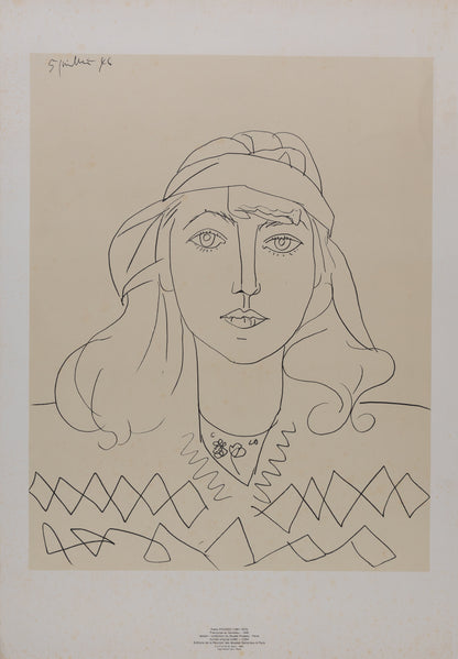 Pablo PICASSO : Françoise au bandeau - Lithographie