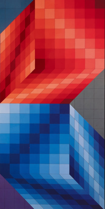 Victor VASARELY : KUB STRI - Héliogravure