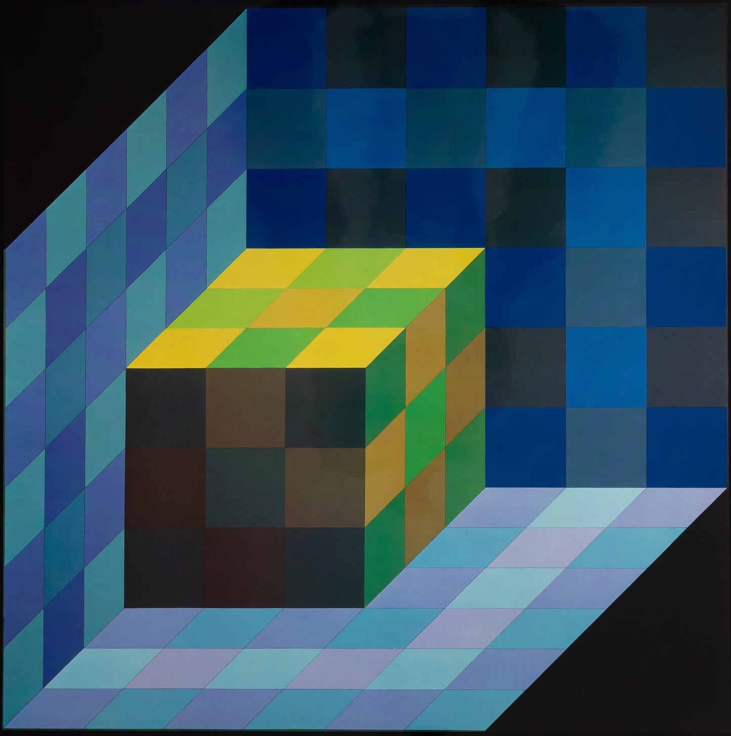 Victor VASARELY : TRIDIM C - Héliogravure