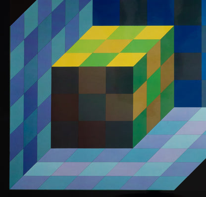 Victor VASARELY : TRIDIM C - Héliogravure