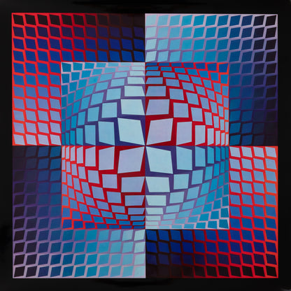 Victor VASARELY : QUASAR ZETT - Héliogravure