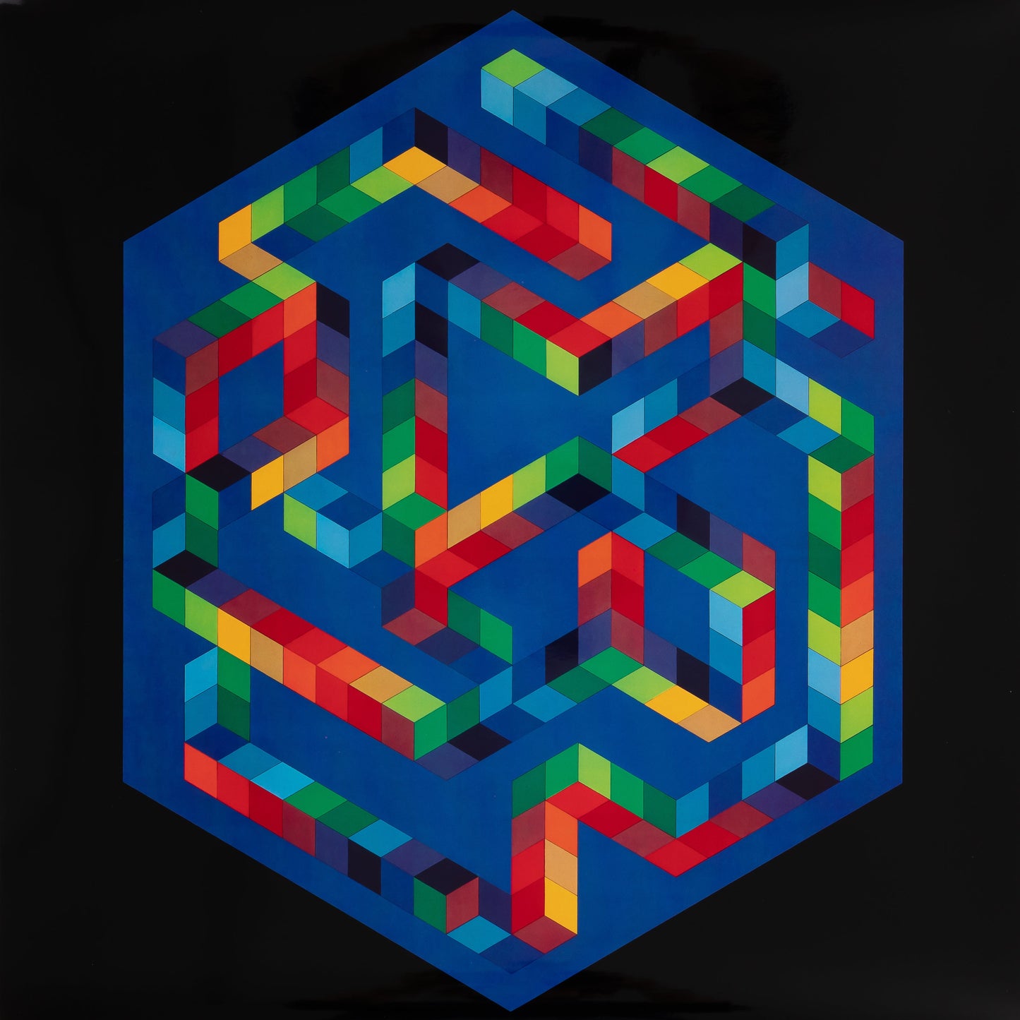Victor VASARELY : BABEL 3 - Héliogravure