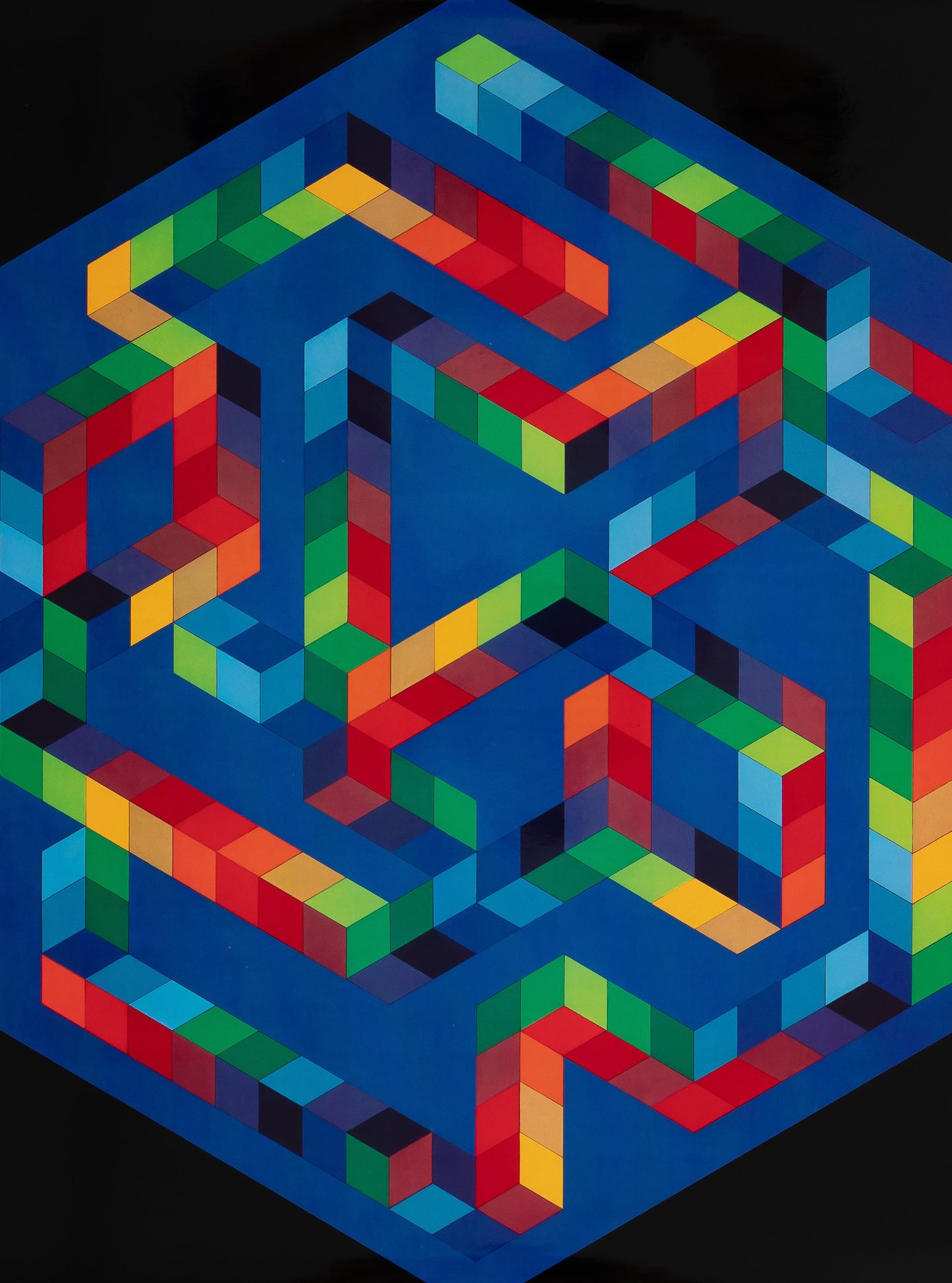 Victor VASARELY : BABEL 3 - Héliogravure