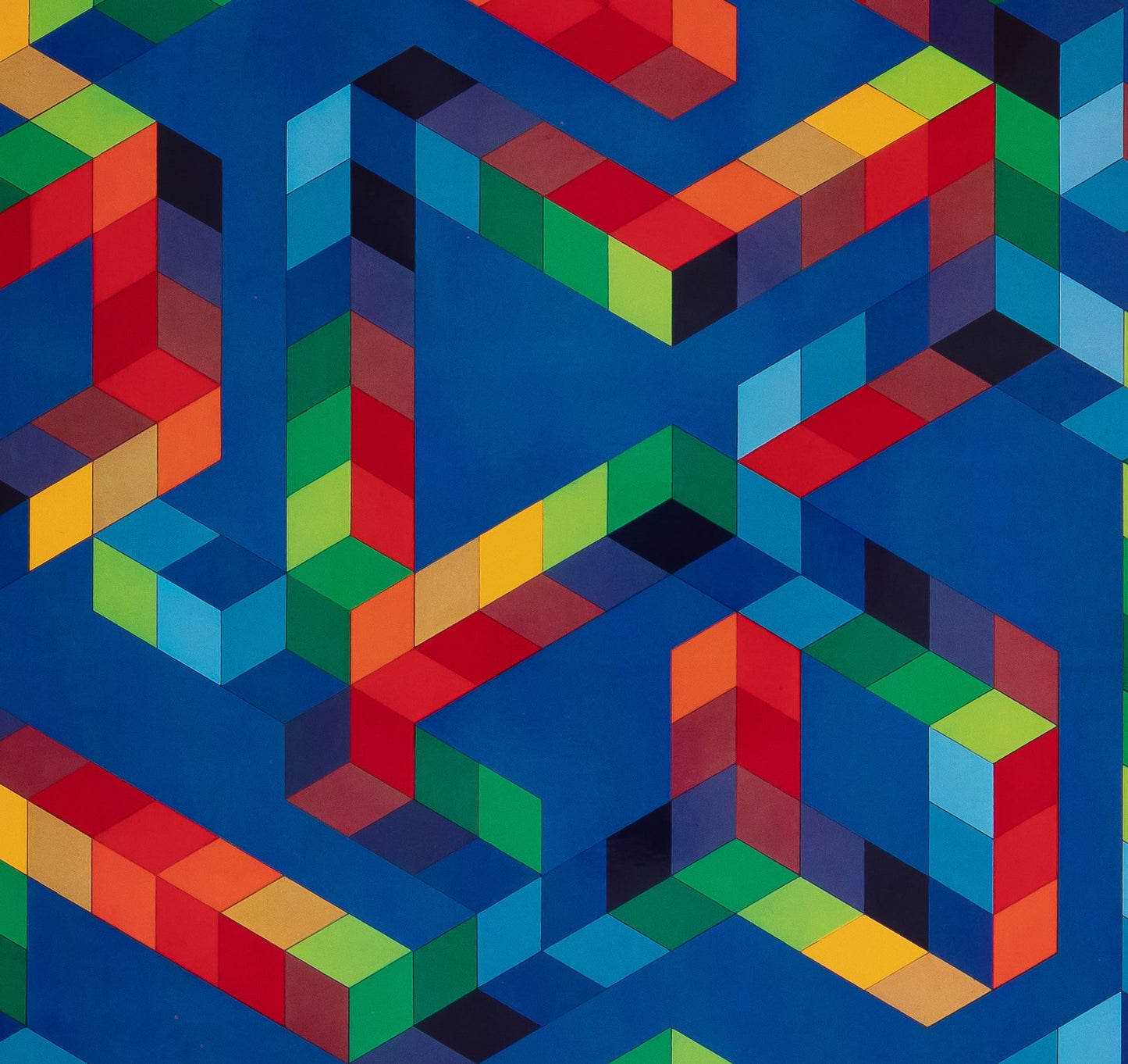 Victor VASARELY : BABEL 3 - Héliogravure