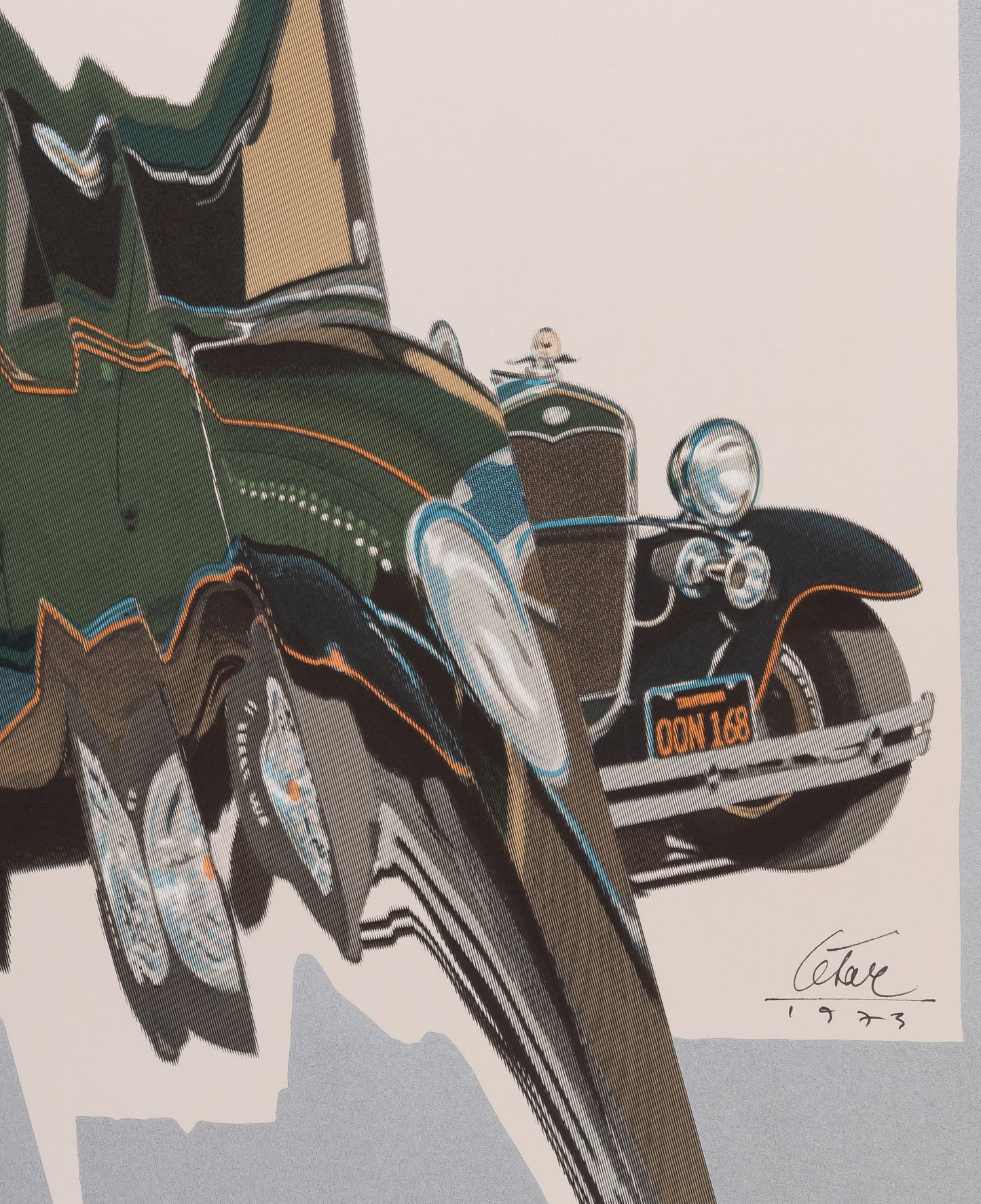 CESAR : Compression de Bugatti - Lithographie originale signée