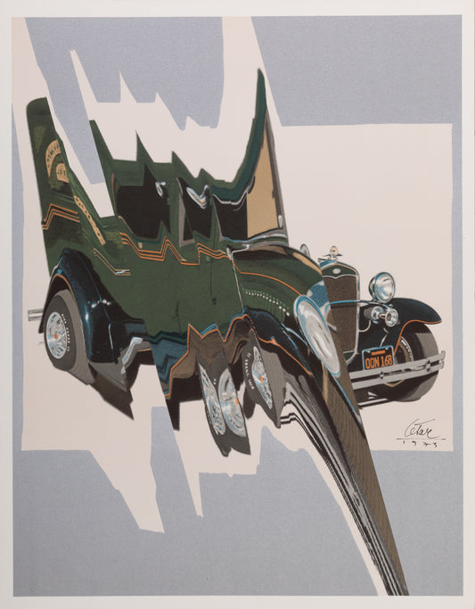 CESAR : Compression de Bugatti - Lithographie originale signée