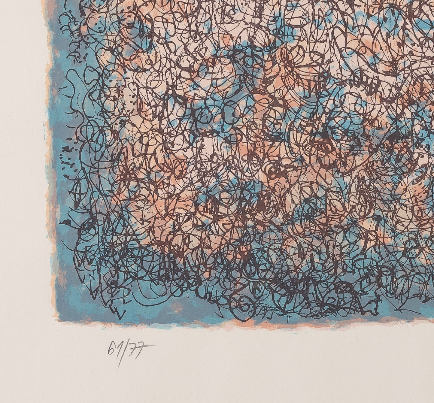 Mark TOBEY : Rêverie bleue - Sérigraphie originale signée
