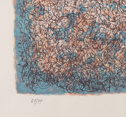 Mark TOBEY : Rêverie bleue - Sérigraphie originale signée