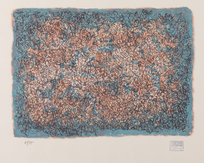 Mark TOBEY : Rêverie bleue - Sérigraphie originale signée