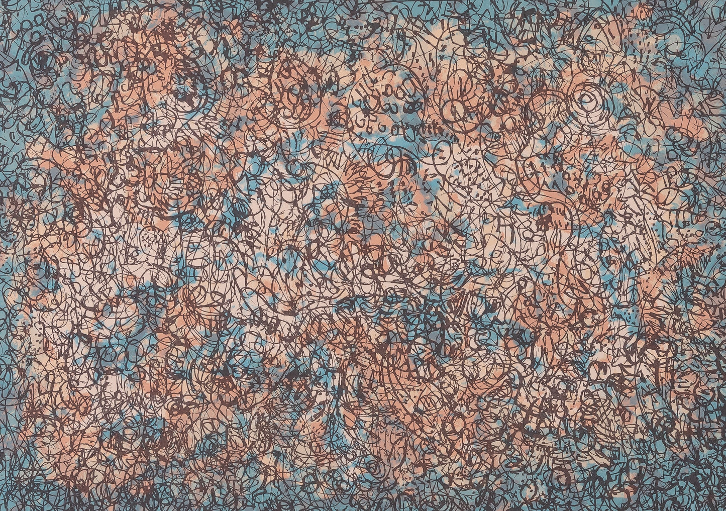 Mark TOBEY : Rêverie bleue - Sérigraphie originale signée