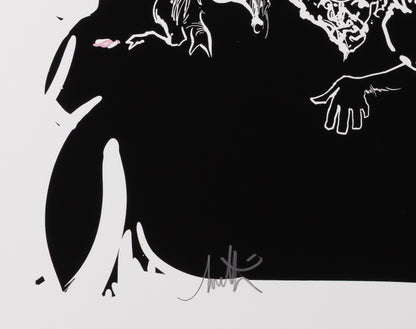 Raymond MORETTI : Les illuminations de Rimbaud en noir - Sérigraphie originale signée