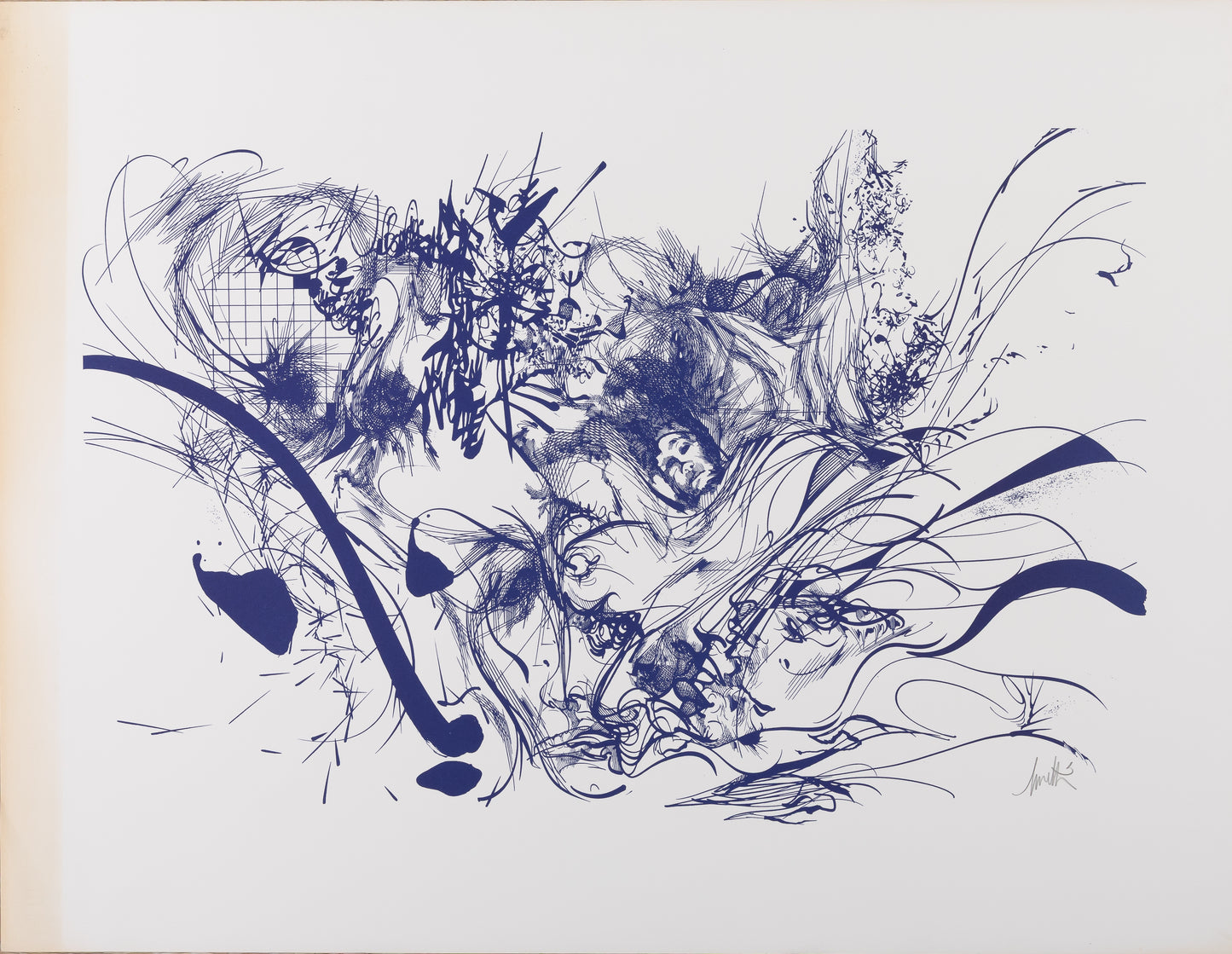 Raymond MORETTI : Les illuminations de Rimbaud en violet - Sérigraphie originale signée