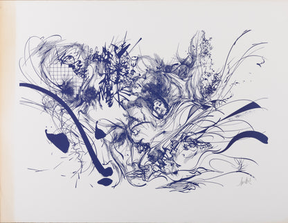 Raymond MORETTI : Les illuminations de Rimbaud en violet - Sérigraphie originale signée