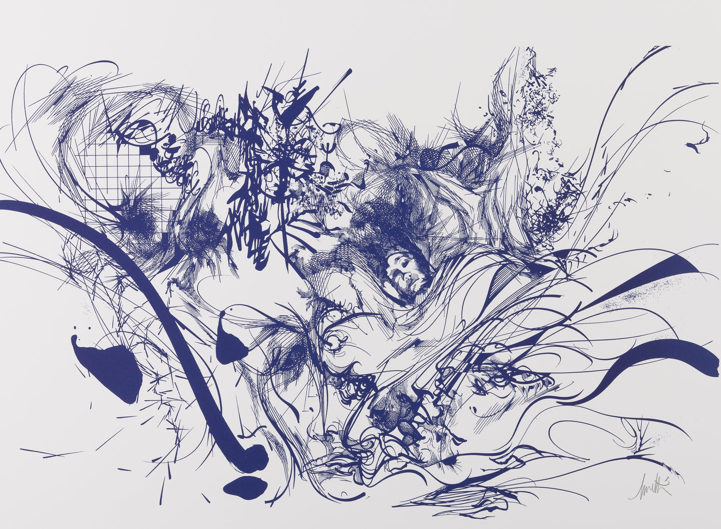 Raymond MORETTI : Les illuminations de Rimbaud en violet - Sérigraphie originale signée